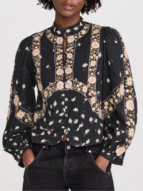 Sea New York | Tops | Sea New York Casey Hand Smocked Tie Front